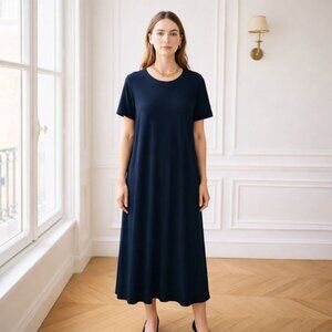 FOIL Subtle Statements Bubble Dress NWT Dark Navy Blue